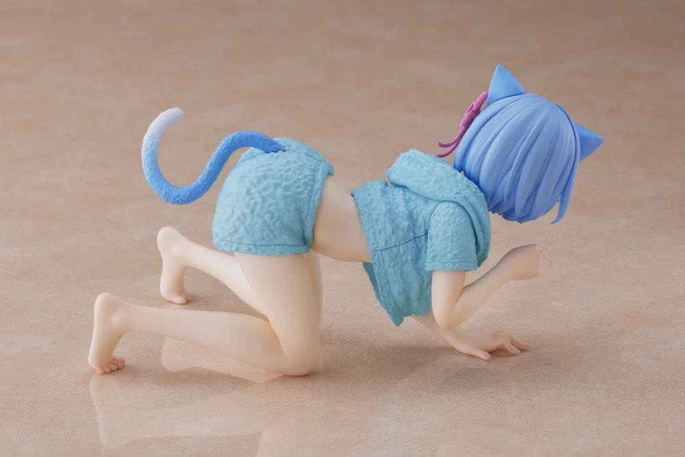 Taito Re:Zero Starting Life in Another World Desktop Cute Rem (Cat Roomwear Ver.) Figure