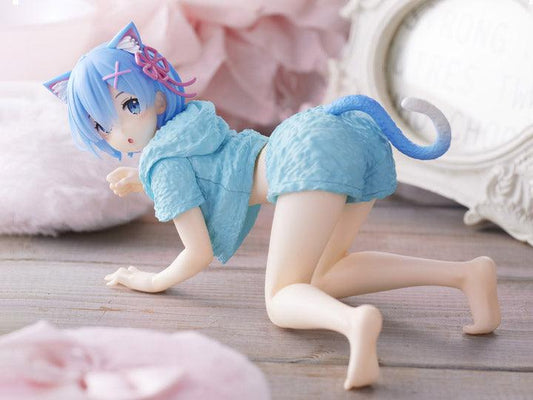 Taito Re:Zero Starting Life in Another World Desktop Cute Rem (Cat Roomwear Ver.) Figure