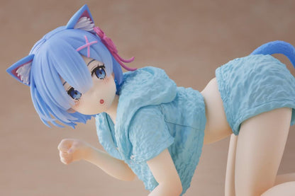 Taito Re:Zero Starting Life in Another World Desktop Cute Rem (Cat Roomwear Ver.) Figure