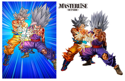 Dragon Ball Super 10th Anniversary Edition Son Goku Ultra Instinct & Son Gohan Beast MASTERLISE OUTSIDE Figure Set