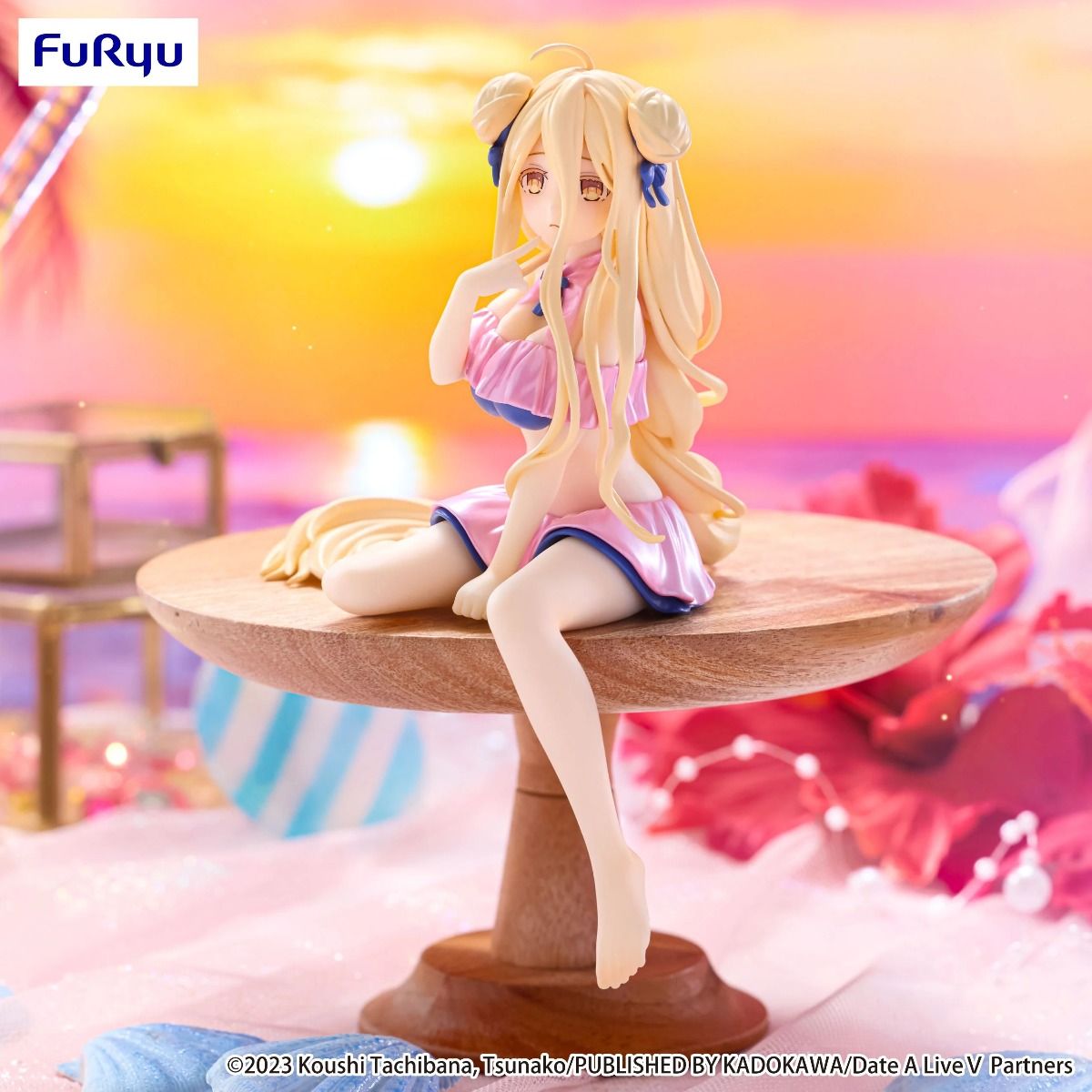 FuRyu Date A Live V Mukuro Hoshimiya (Swimsuit Pastel Pink Color Ver.) Noodle Stopper Figure