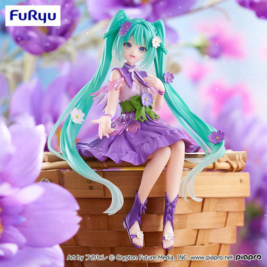 FuRyu Vocaloid Hatsune Miku (Flower Fairy Cosmos Purple Color Ver.) Noodle Stopper Figure