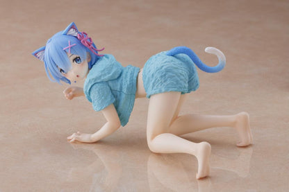 Taito Re:Zero Starting Life in Another World Desktop Cute Rem (Cat Roomwear Ver.) Figure